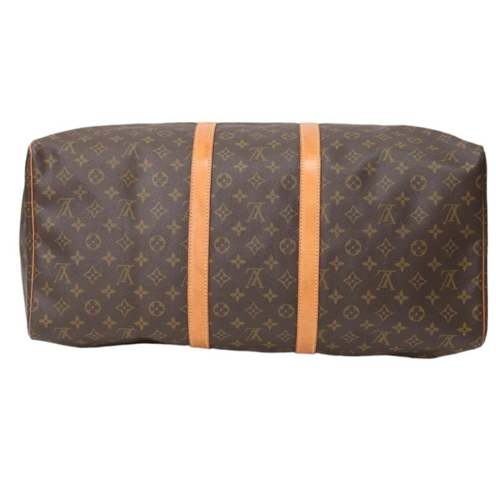 LOUIS VUITTON Authentic Brown Monogram Canvas Keepall 55 Boston Bag - Picture 5 of 15